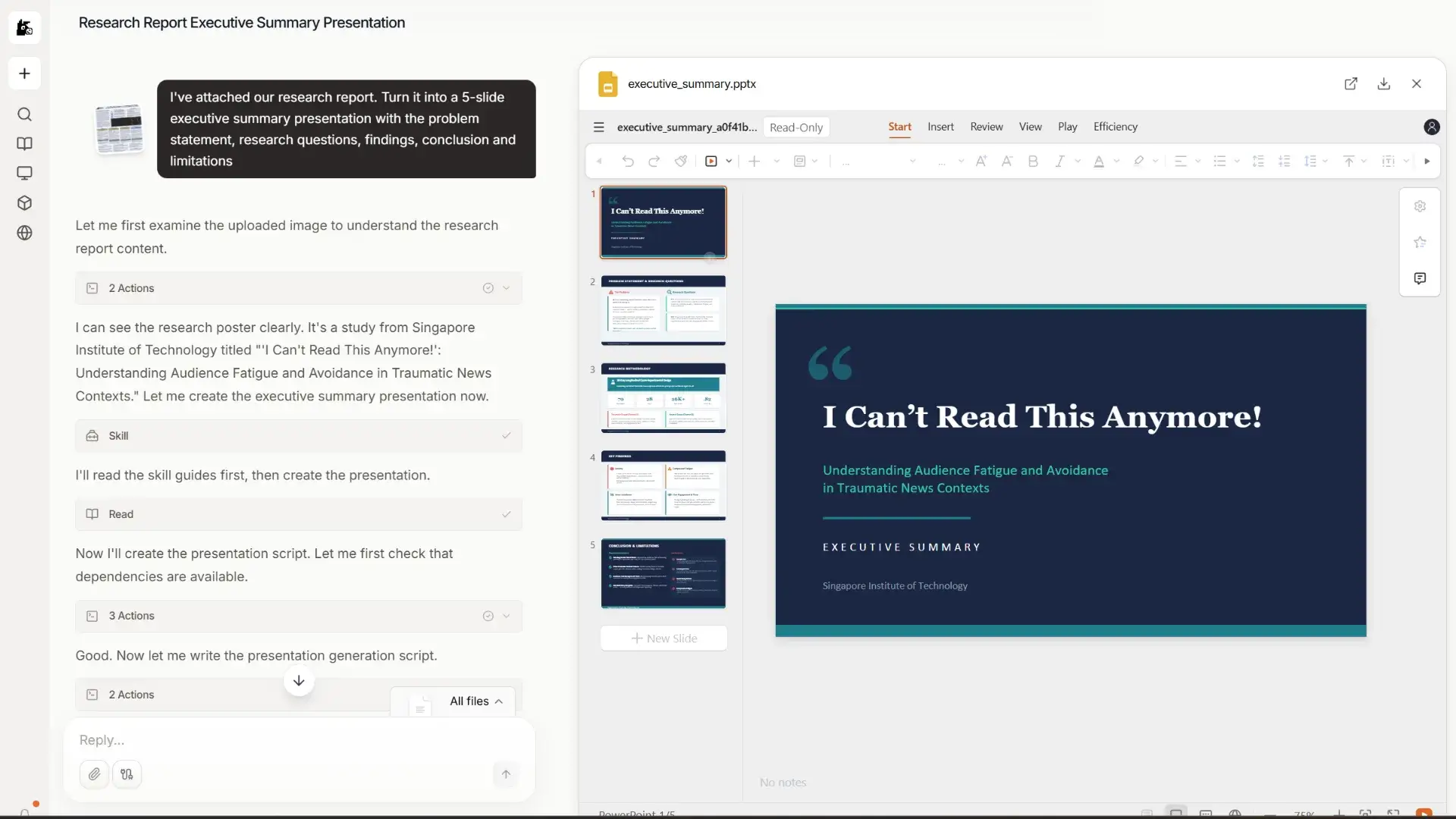 Turn Word documents, PDF files and more into presentations with MuleRun Chat